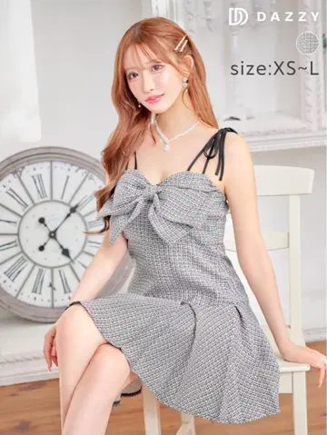 DAZZY 리본 드레스 XS~L 사이즈