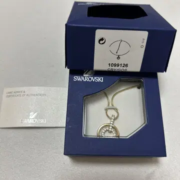 정품 스와로브스키 실버 원형 펜던트 목걸이