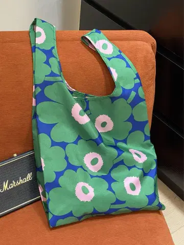Marimekko 꽃무늬 코튼 에코백