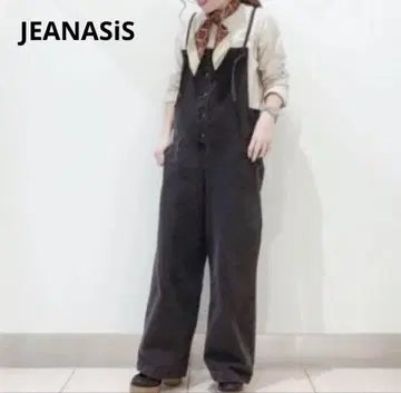 [ 지나시스 ] 데님 살로펫 오버롤 올인원 다크 그레이
