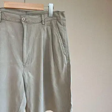 USED USA 구제 의류 베이지 숏 팬츠 실크 34 빈티지