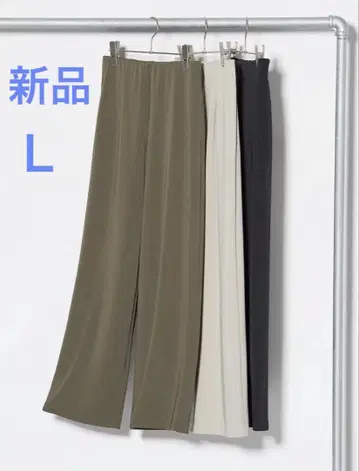 크레이프 저지 스트레이트 팬츠 유니클로 UNIQLO 새상품 L