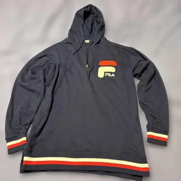 FILA 네이비 후드 부착 후드티 L