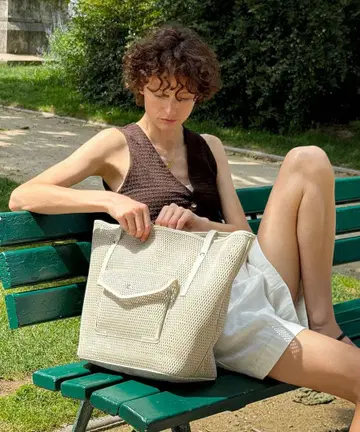 qbag paris 네스트 더블 백 nest w bag 베이지