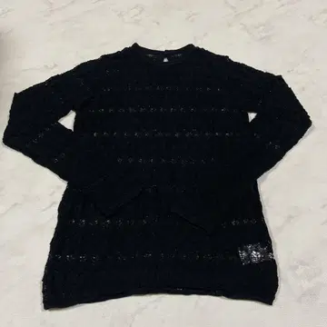 LOUNIE 블랙 레이스 긴팔 상의