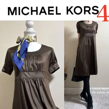 새상품급! 마이클코어스 MICHAEL KORS 새틴 원피스 4 M 브라운