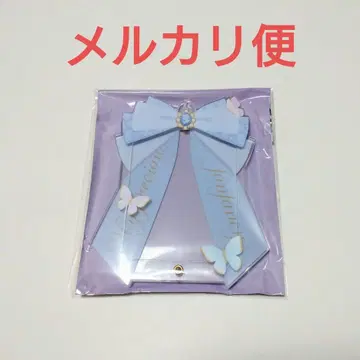 후쿠야 아크릴 프레임 리본 파피용 포토 카드 스카이블루 라이트 블루 2