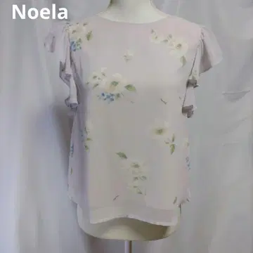 Noela 꽃무늬 프릴 소매 블라우스 연보라색