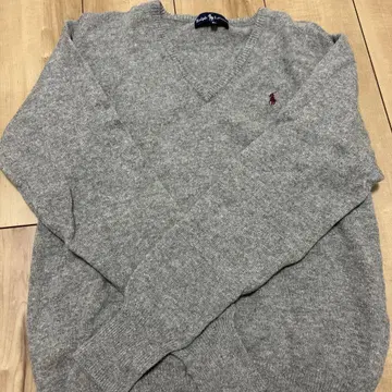 Ralph Lauren 그레이 V넥 스웨터 L