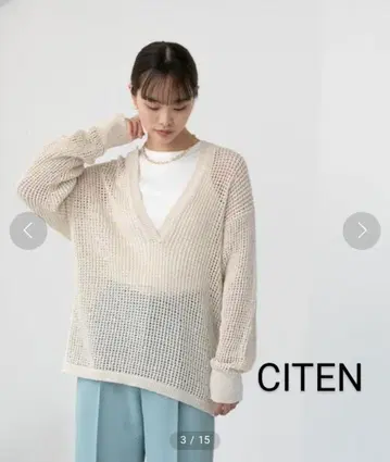 <CITEN (시텐)> 메쉬 루즈 니트