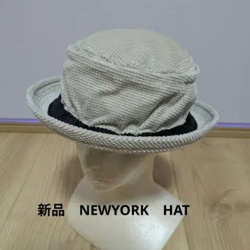 새상품 희귀 NEWYORKHAT USA산 포크파이 햇 베이지 L