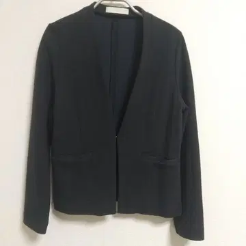 블랙 노카라 자켓 사이즈 F