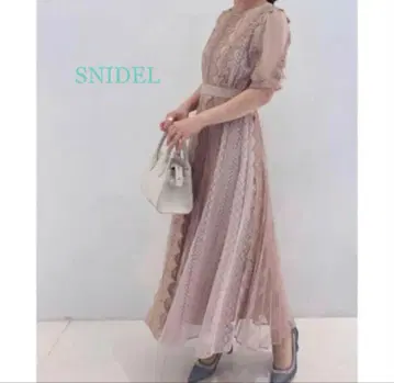SNIDEL 스나이델 레이스 드레스 롱 원피스