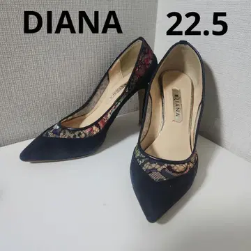 DIANA 다이애나 네이비 레이스 하이힐 22.5cm