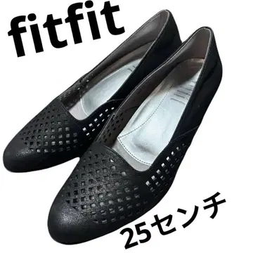 새상품급 fitfit 블랙 컴포트 슈즈 컷워크 25cm
