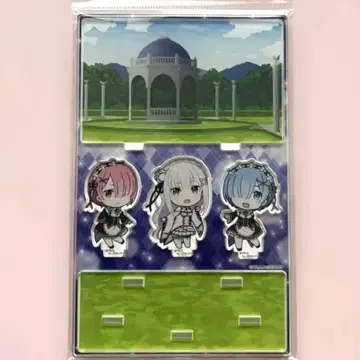 리제로 아크릴 디오라마 A [에밀리아 & 렘 & 라무]