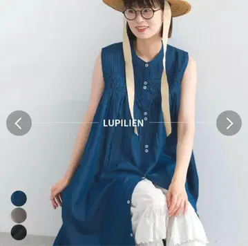 lupilien 루피리안 데님 핀턱 슬리브리스 원피스