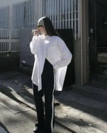 CLANE HIGH WAIST SIDE LINE PANTS