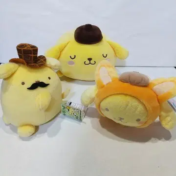 [택 포함] 산리오 봉제 인형 폼폼푸딩 봉제 인형 3개 묶음 판매