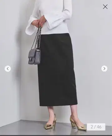 유나이티드 애로우즈 페이크 스웨이드 롱 타이트 스커트