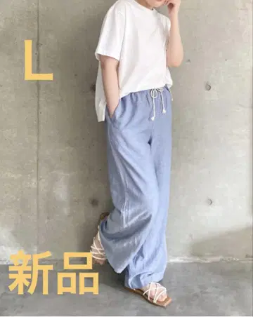 린넨 블렌드 이지 팬츠 새상품 유니클로 L