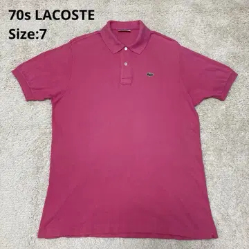 70년대 라코스테 LACOSTE 핑크 프랑스제 7 프레라코