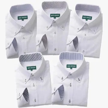 [비즈니스맨 서포트] BS-shirt 긴팔 와이셔츠 5매 세트 남성용
