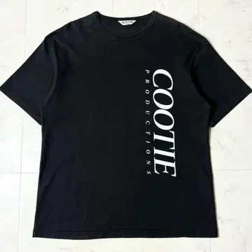 [인기 L 사이즈] COOTIE 빅 로고 반팔 티셔츠 블랙