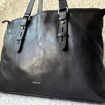 A4 가능 Paul Smith 토트백 가죽 금장 로고 블랙 비즈니스