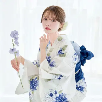새상품 유카타 세트 유카타 세트 유카타 여성용 성인용 수국 Y5-15