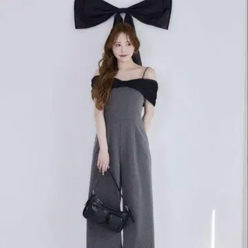 [ Black collection ] 리본 올인원 그레이 S