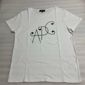 A.P.C. 아페쎄 화이트 Klee 티셔츠 로고 화이트 마 혼방