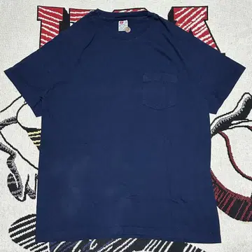 [ 포켓T ] 90년대 T셔츠 Hanes 무지T 네이비