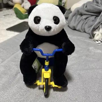 차리판다 자전거 봉제 인형