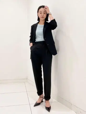 새상품급 유니클로 감동 자켓 감동 슬림 팬츠 셋업 블랙 S