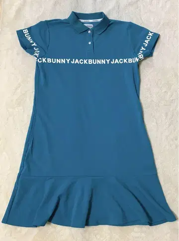 Jack Bunny!! 폴로 원피스 에메랄드 플레어 사이즈 0 새상품급