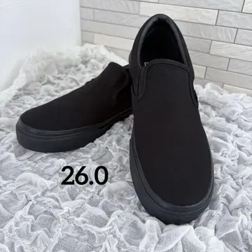 VANS 반스 슬립온 올 블랙 V98CLA 26.0