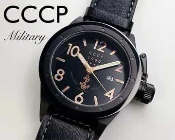CCCP 남성용 손목시계 오토매틱 데이트 블랙 다이얼 밀리터리 워치 소련