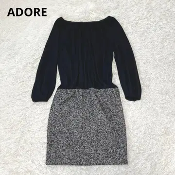 ADORE 어도어 원피스 도킹 트위드 스커트