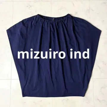 미즈이로 ind 개더 넥 사이드 턱 풀오버 셔츠