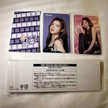 TWICE 사나 THIS IS FOR 클리어 카드 부채 그립 커버