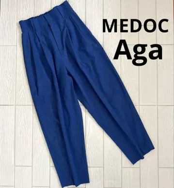 MEDOC Aga 디자인 커브 팬츠 9호 블루 1회만 사용