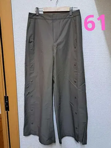 유니클로 C 사이드 스냅 팬츠 61 올리브 S