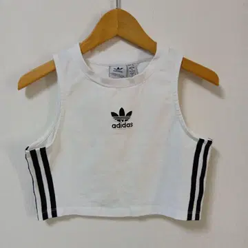 adidas 화이트 크롭 탱크탑 LL
