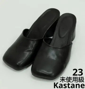 미사용급 [ Kastane ] 샌들 뮬 블랙 36 (23~23.5)