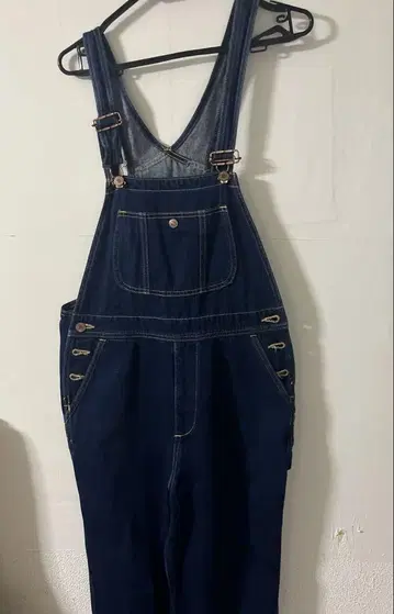 SOMETHING 다크 블루 오버롤