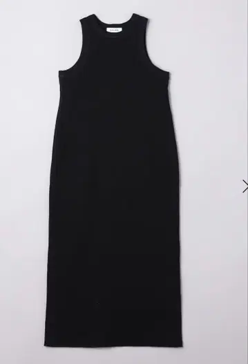 SACRA 블랙 슬리브리스 롱 원피스