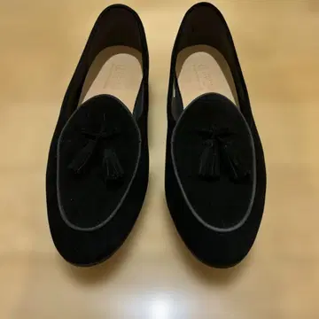 태슬 스웨이드 슬립온 블랙 27.5cm