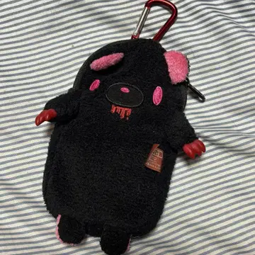 척스 그루미 봉제 인형 파우치 카라비너 포함 블랙