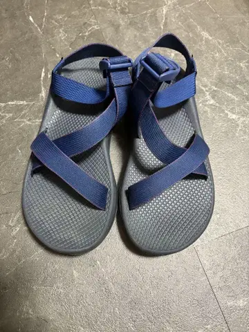 네이비 샌들 합성섬유제